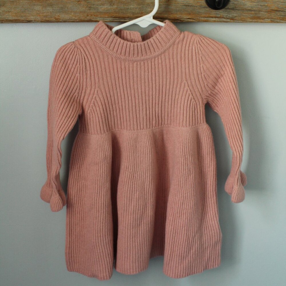 Gap Size 12-18M Pink Knit Dress Soft